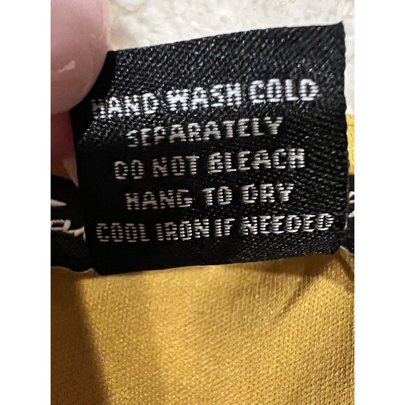 NWT Candalite Floral Yellow Polyester Spring Summer Dress Petite Medium - Picture 7 of 7